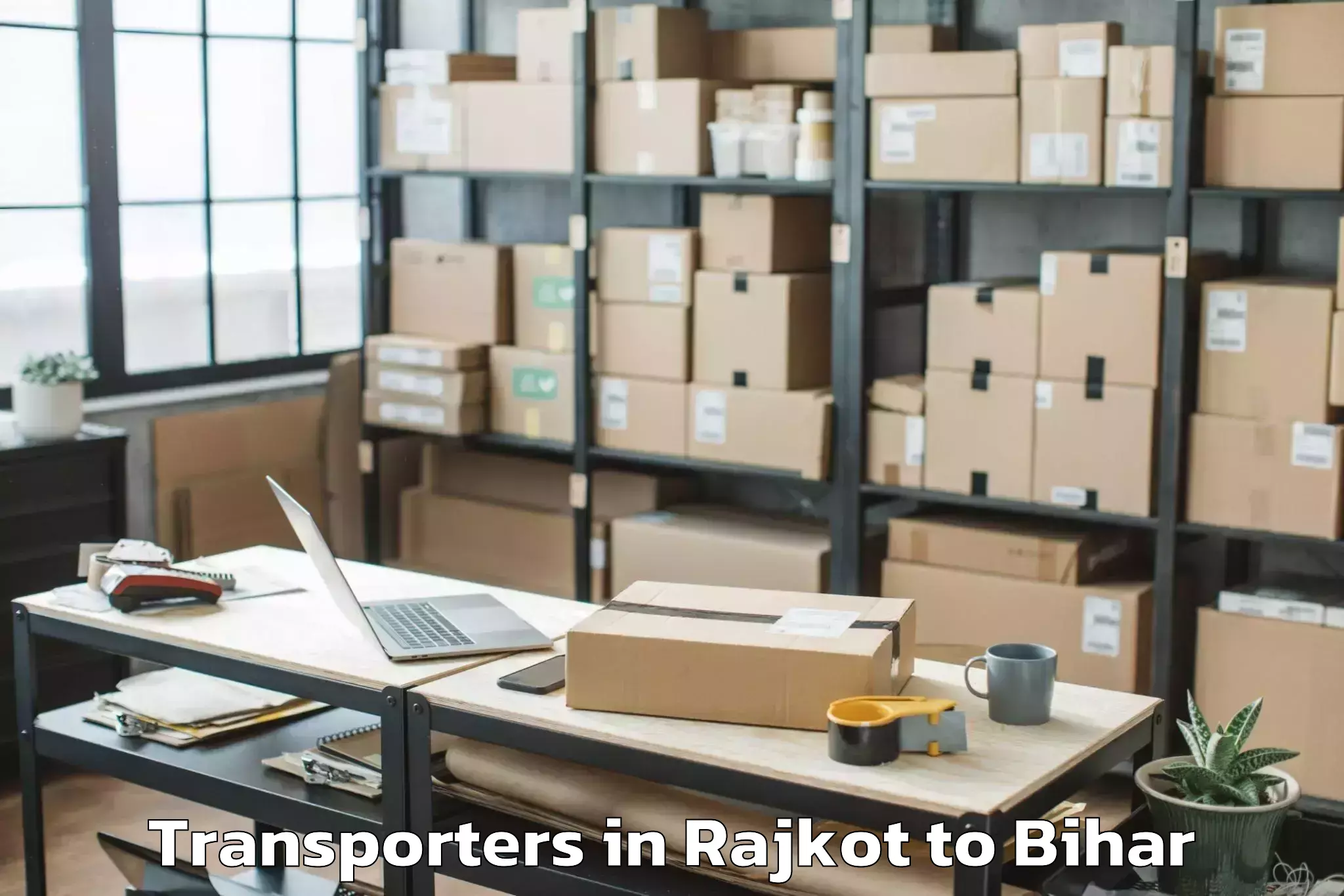 Book Rajkot to Puraini Transporters Online